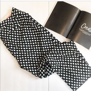 Banana Republic Black & White Camden Dot Trousers